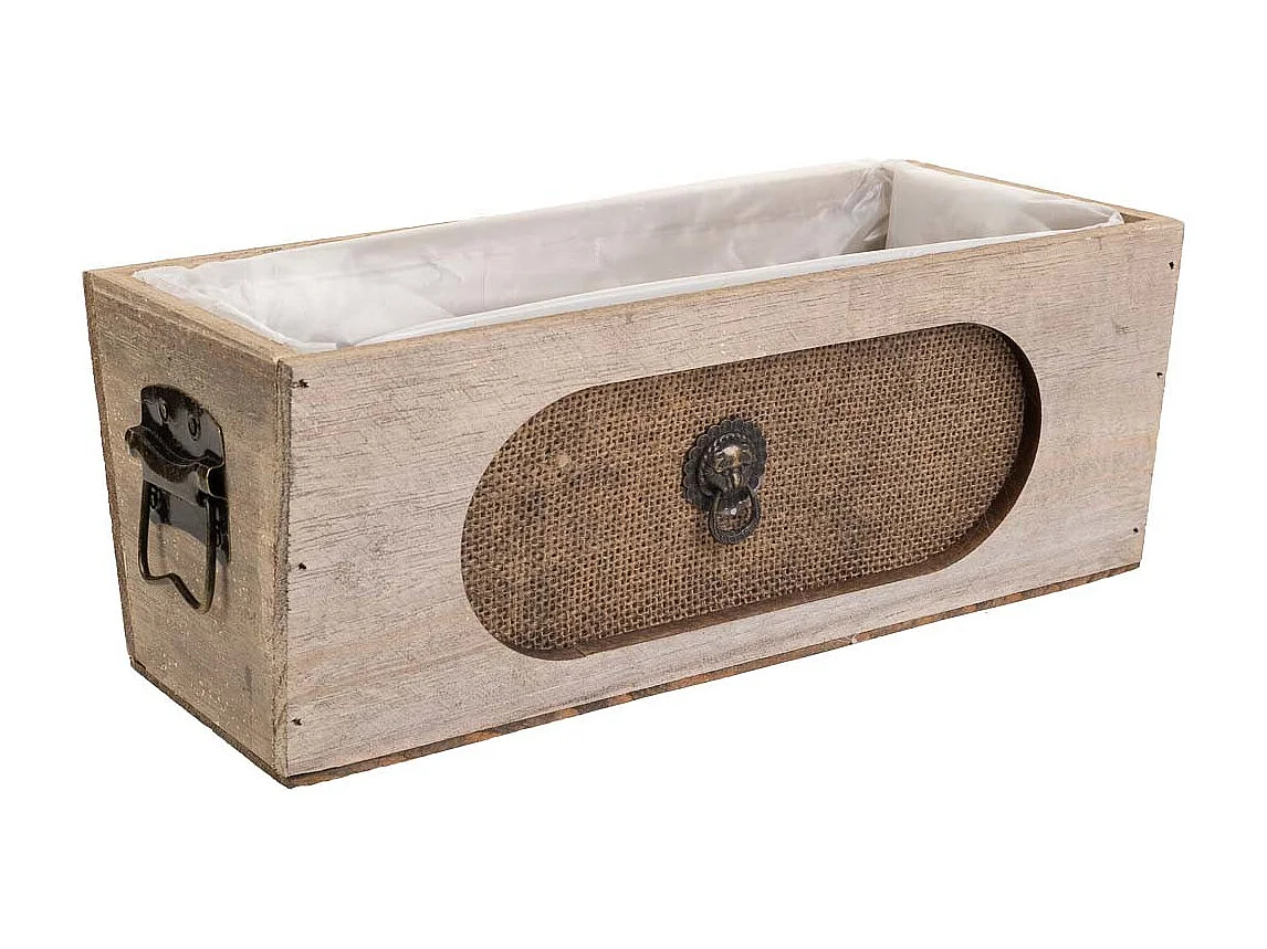 Cajon de madera marrón 30x13,5x12