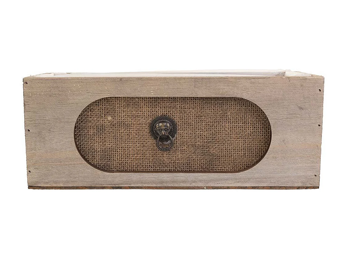 Cajon de madera marrón 30x13,5x12