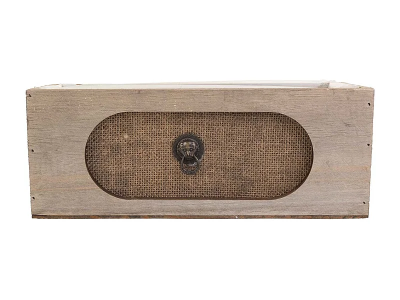 Cajon de madera marrón 30x13,5x12