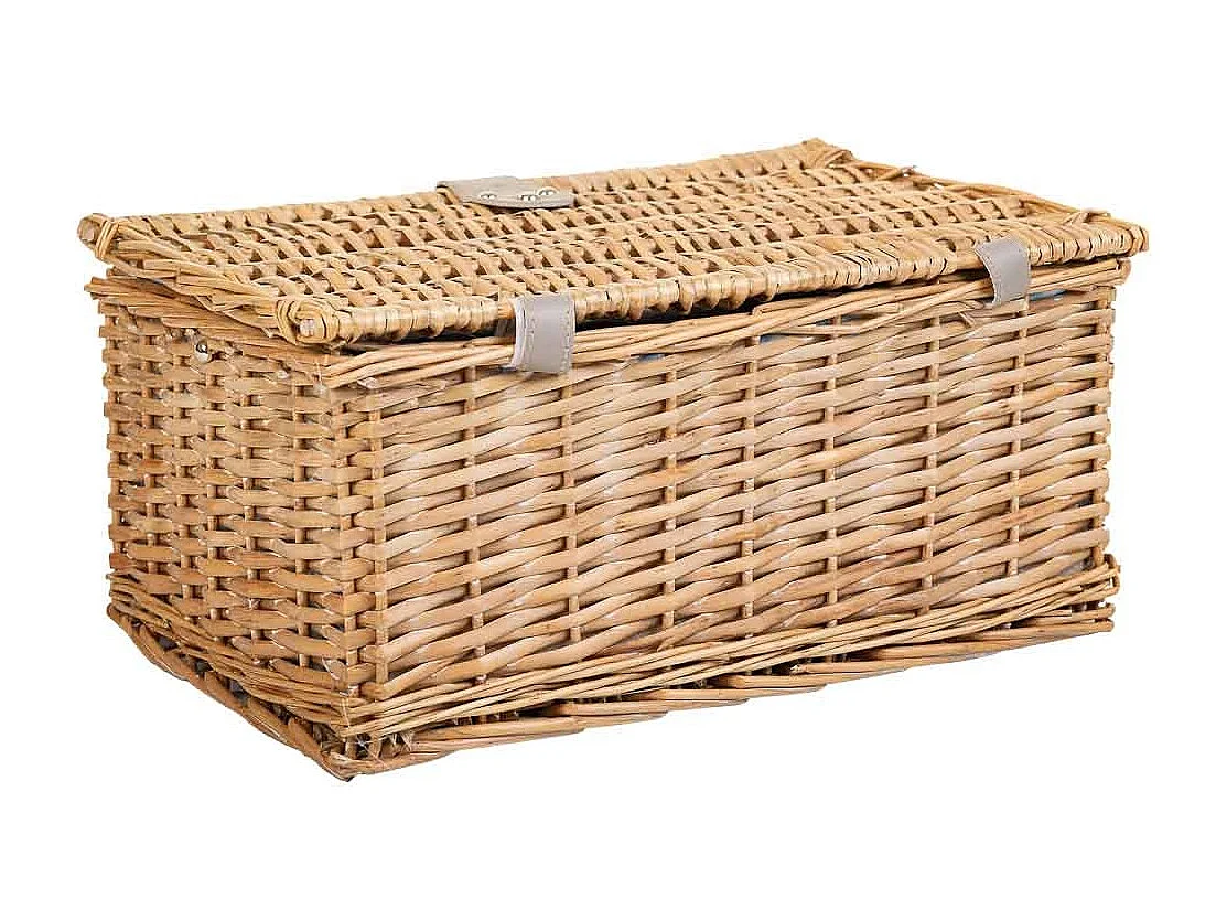 Cesta de piquenique marrom 40x28x20