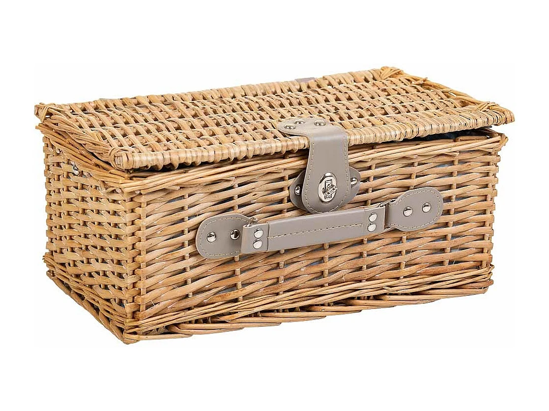 Brauner Picknickkorb 40x28x20h cm