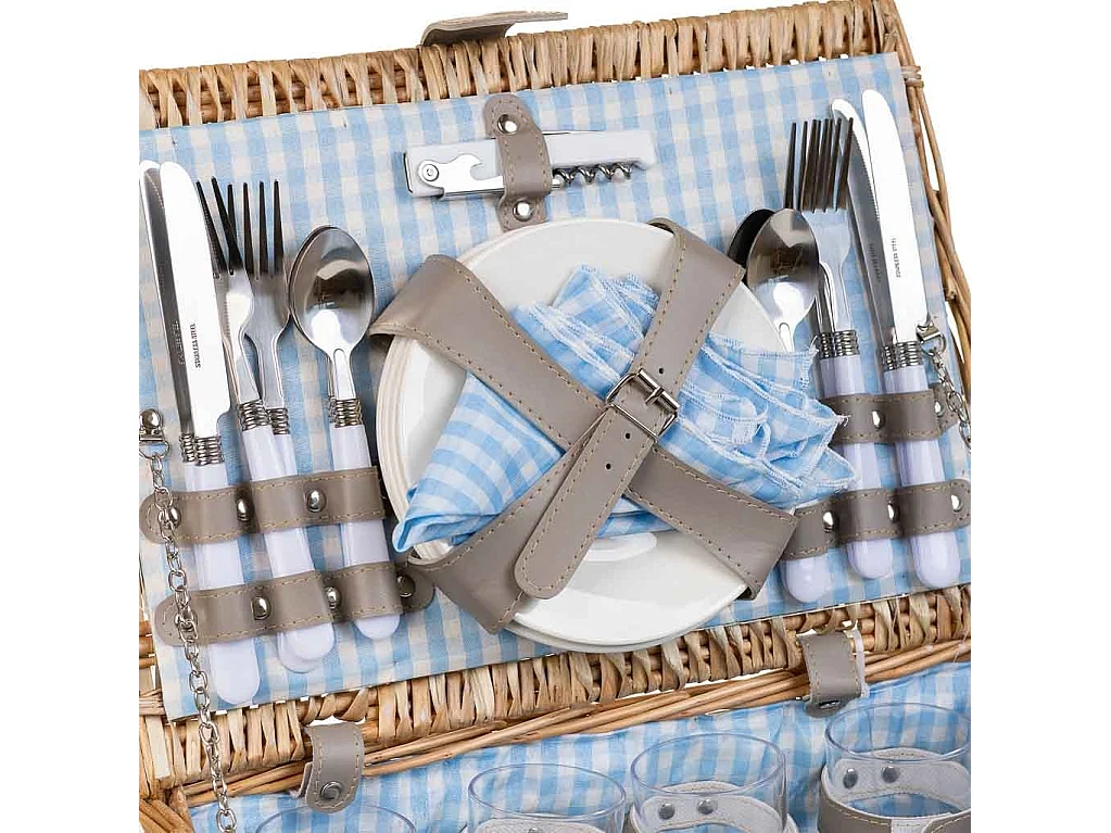 Brauner Picknickkorb 40x28x20h cm