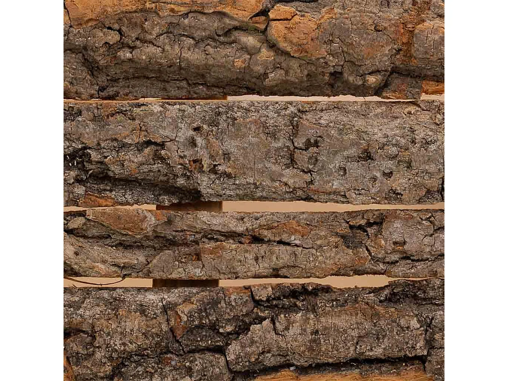 Cesto de madera con asas marrón 30x22x11