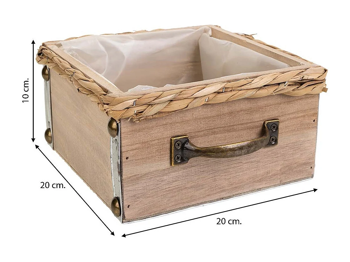 Cassetto in legno marrone 20x20x10h