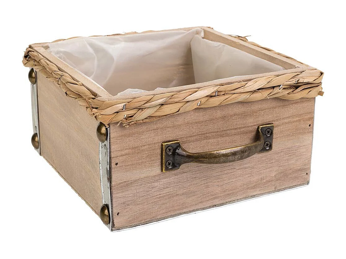 Braune Holzschublade 20x20x10h cm