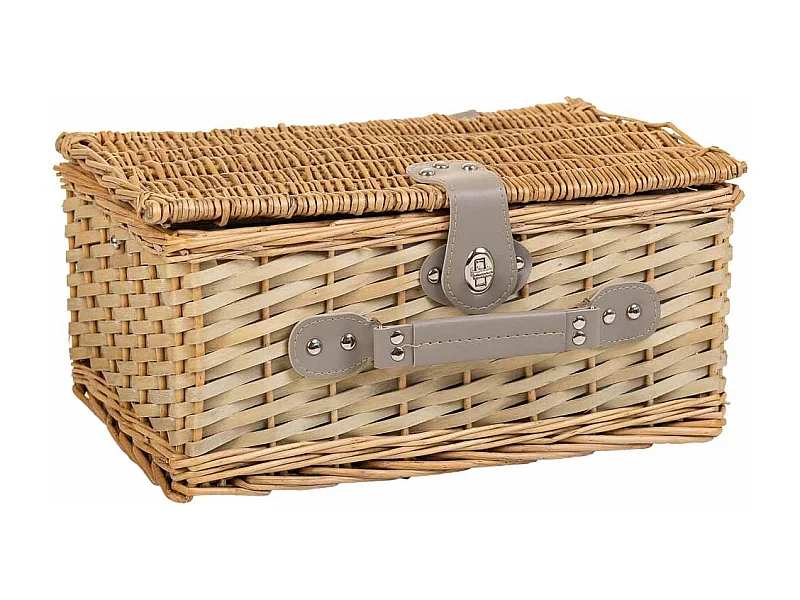 Brauner Picknickkorb 40x28x19h cm