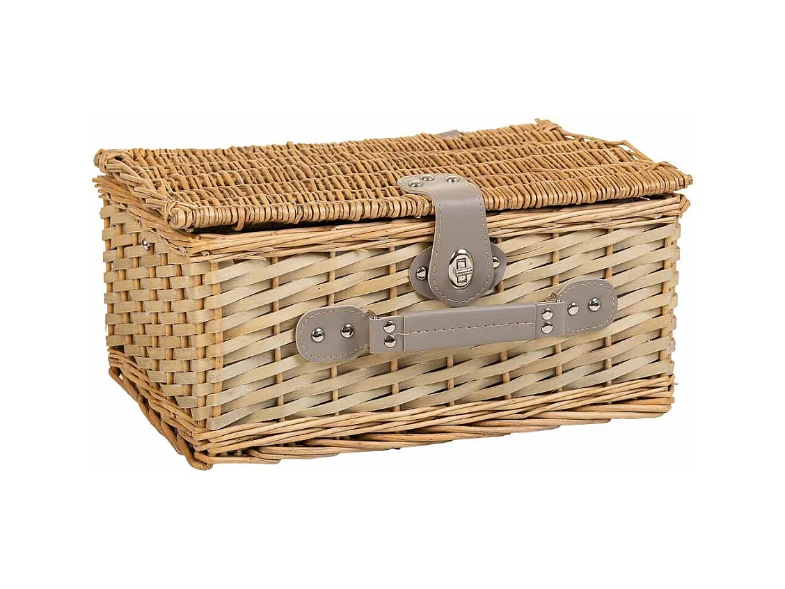 Panier pique-nique marron 40x28x19h