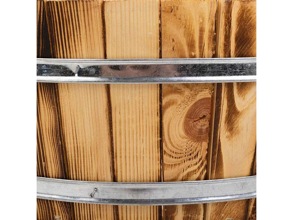 Cesto in legno e corda marrone d34,5x15h
