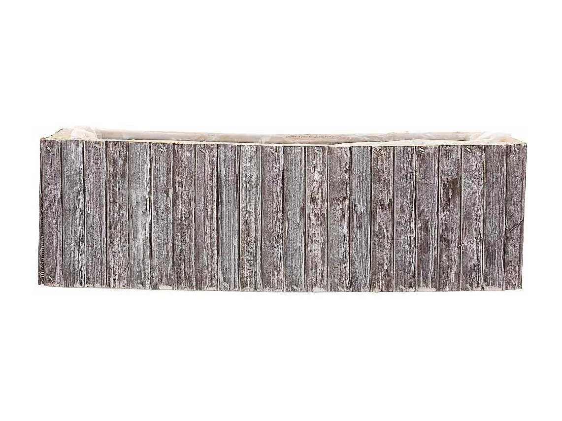 Cesto Rectangular de madera gris 35.5x14.5x11