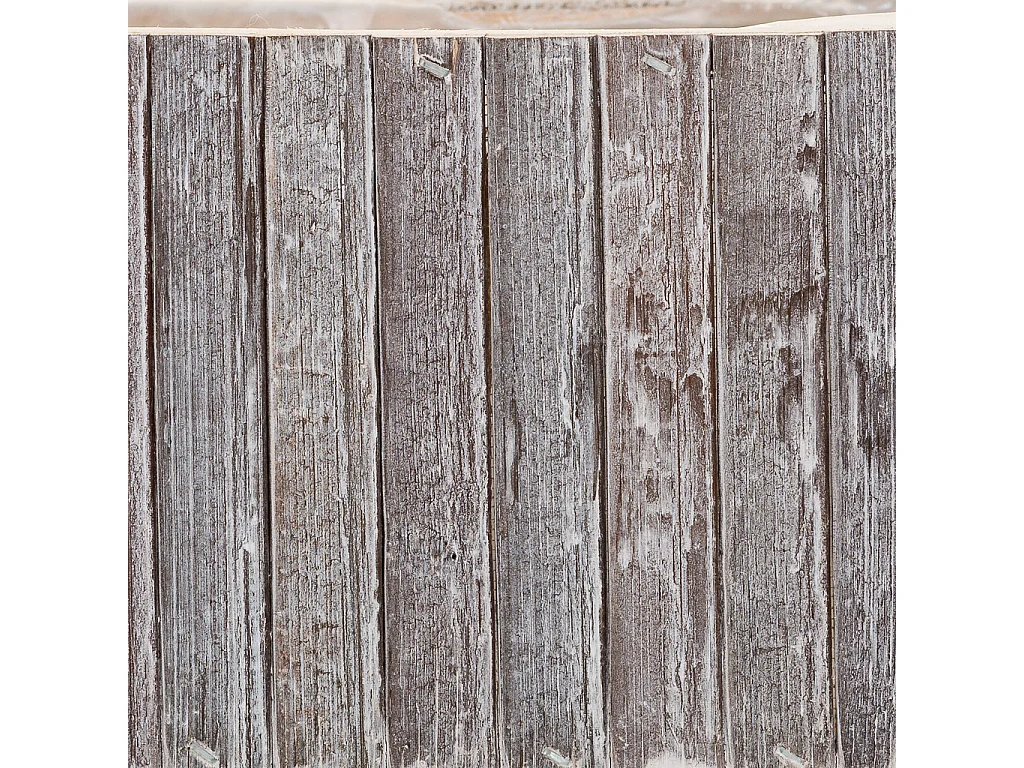 Panier rectangulaire en bois gris 35.5x14.5x11h