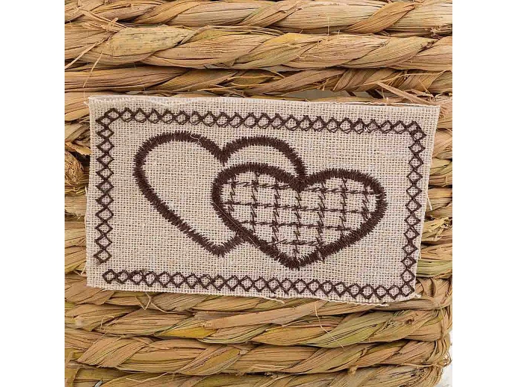 Cesto de cuerda trenzada marrón 14x14x12