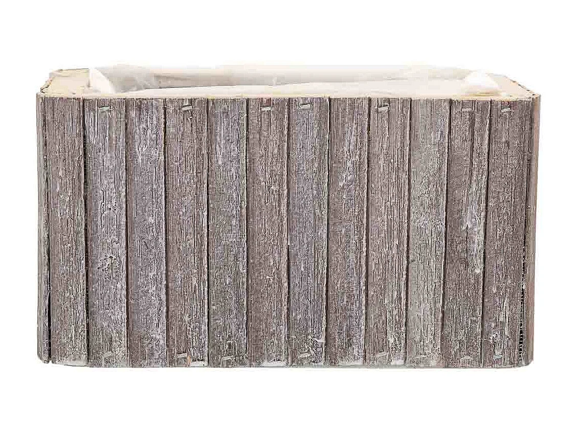 Rechteckiger grauer Holzkorb 20,5x14,5x11h cm