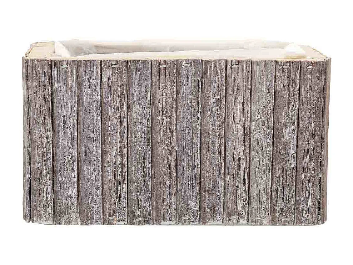 Rechteckiger grauer Holzkorb 20,5x14,5x11h cm