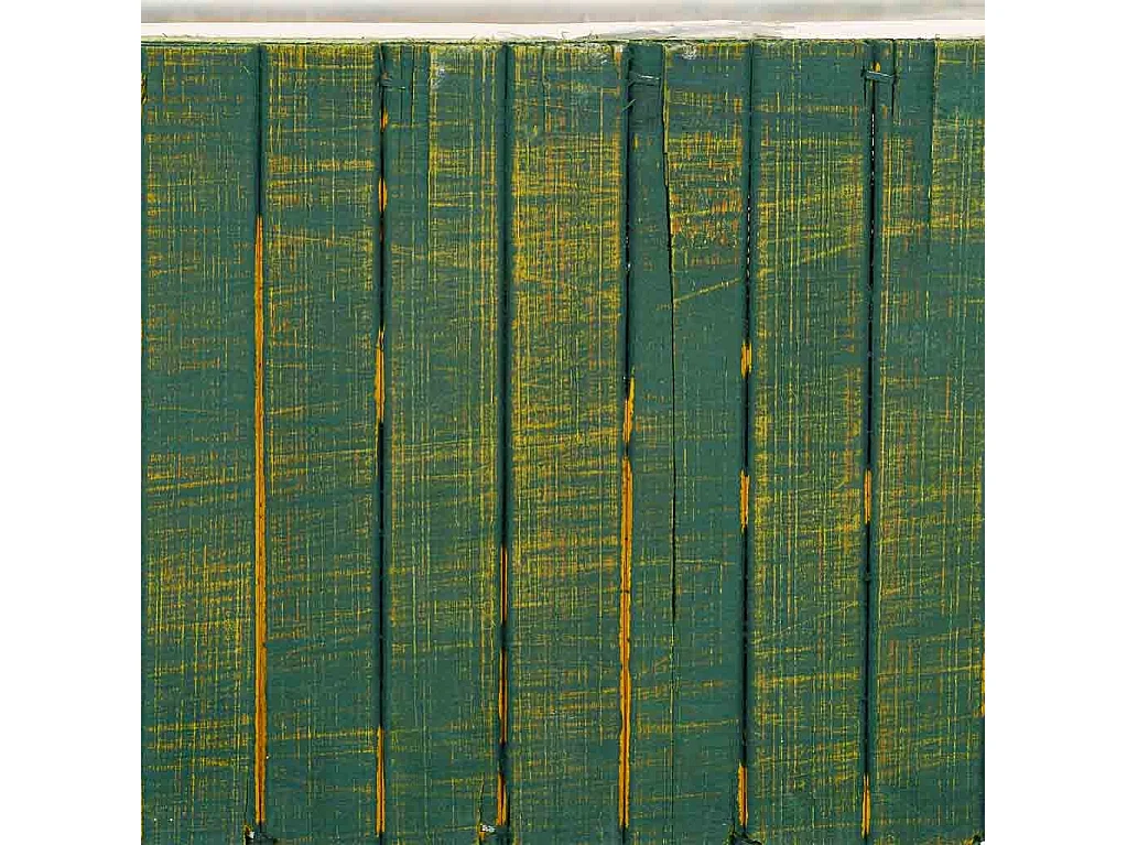 Rechteckiger grüner Holzkorb 35,5x14,5x11h cm