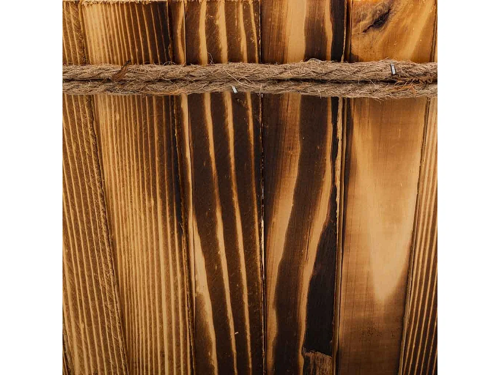 Korb aus Holz und braunem Seil, T45x20h cm