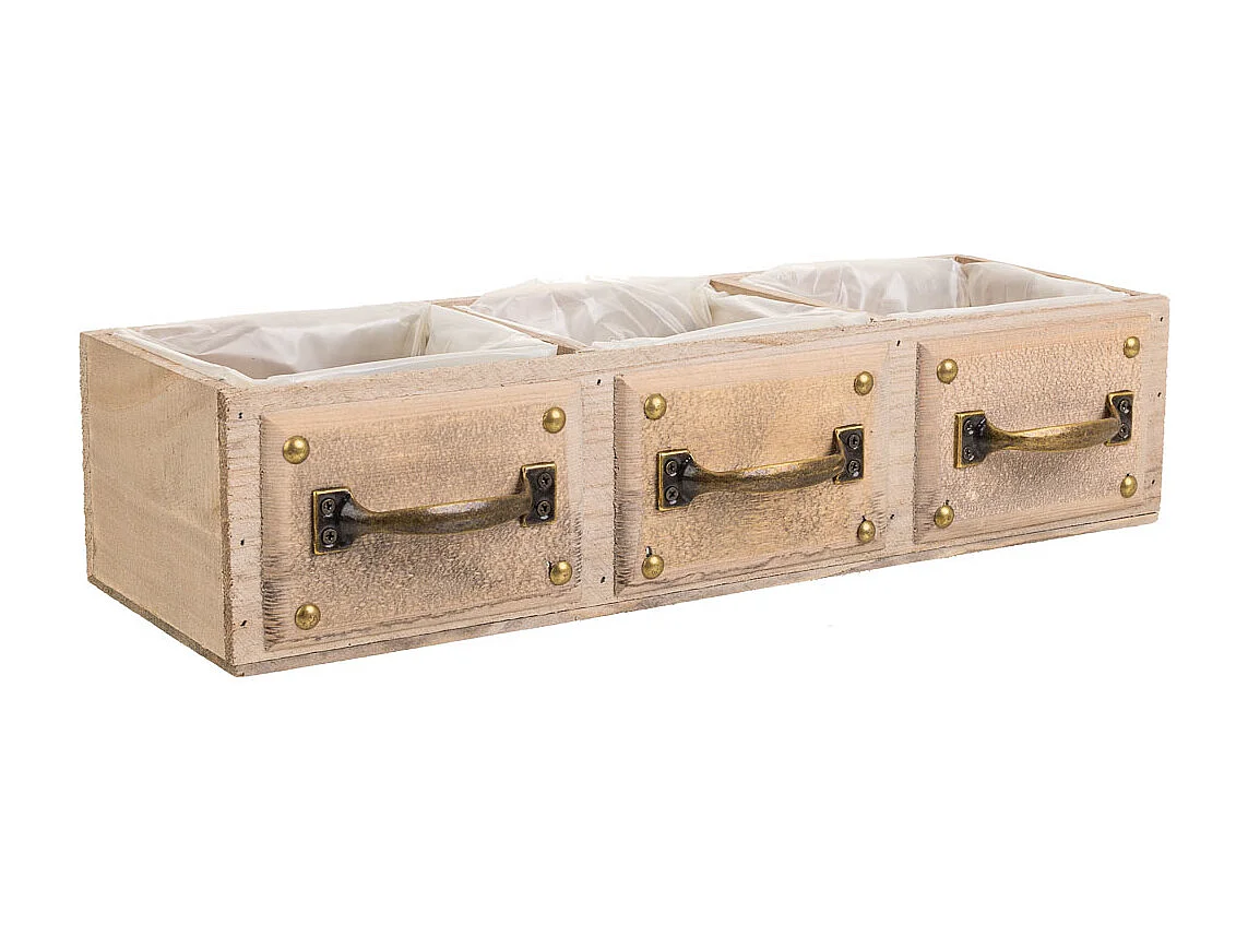 Braune Holzschublade 45x15x10,5h cm