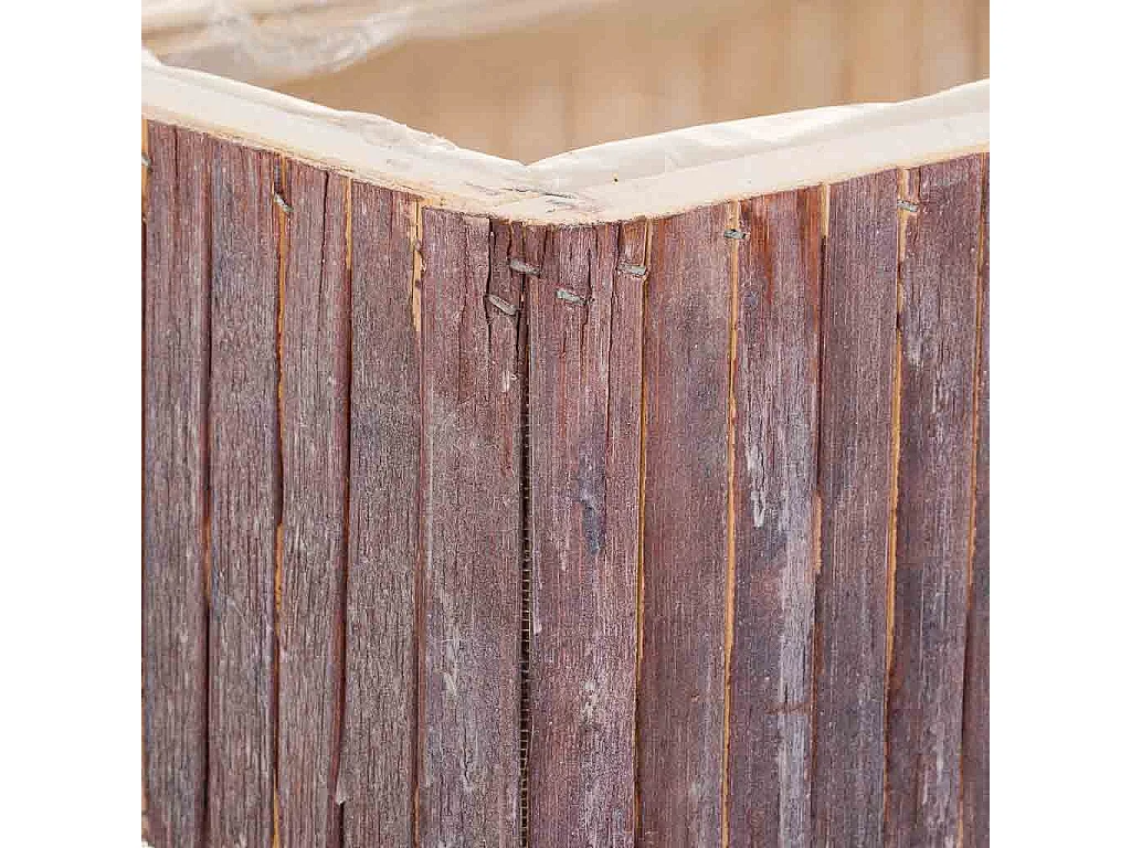 Rechteckiger grauer Holzkorb 45,5x14,5x11h cm