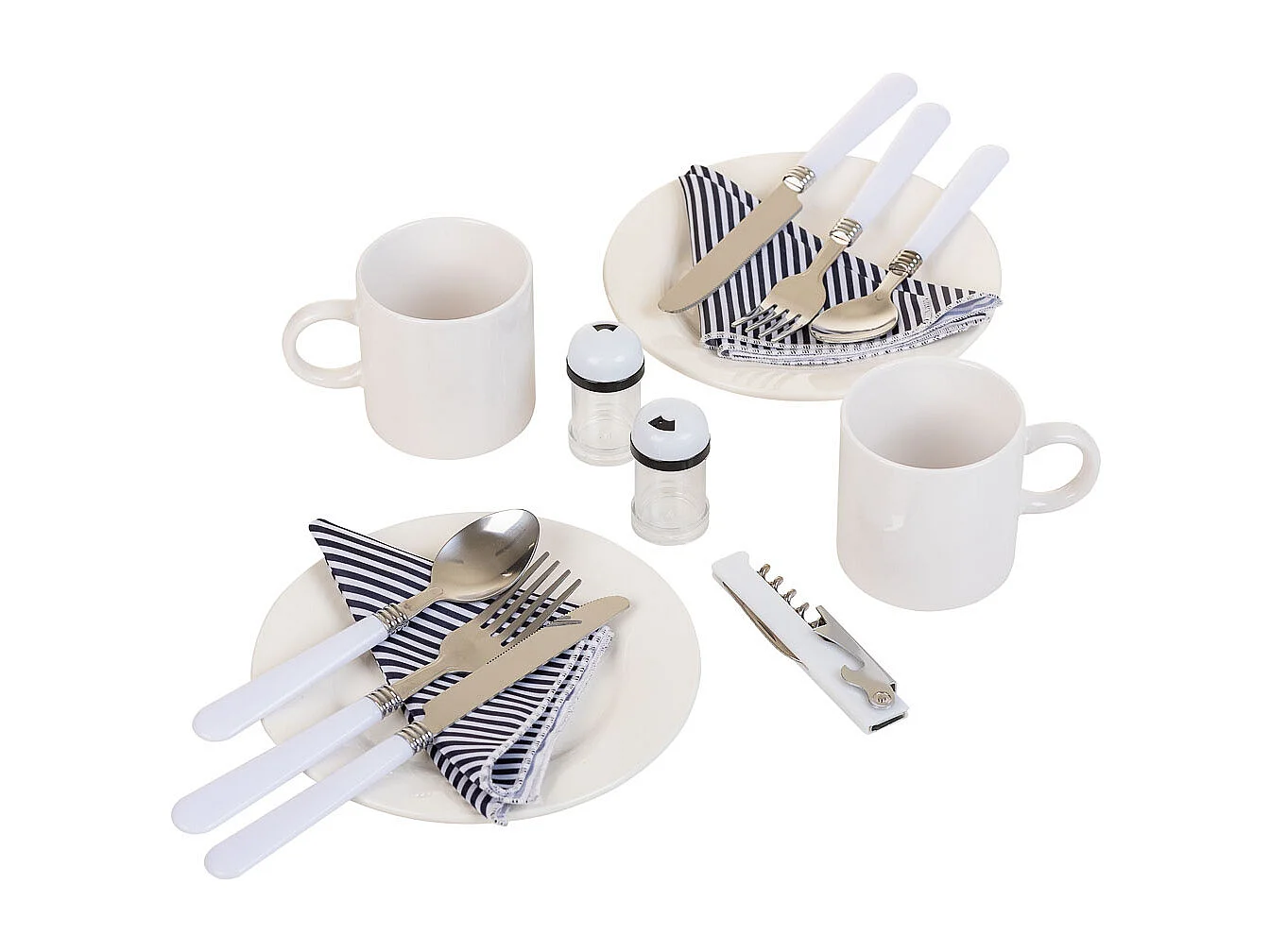 Cesta de piquenique branca 36x26x16