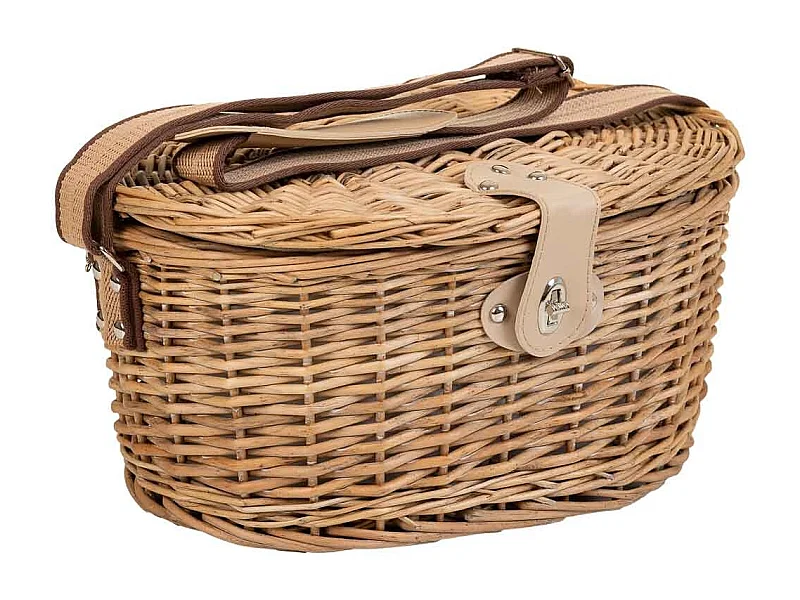 Brauner Picknickkorb 38x26x18h cm