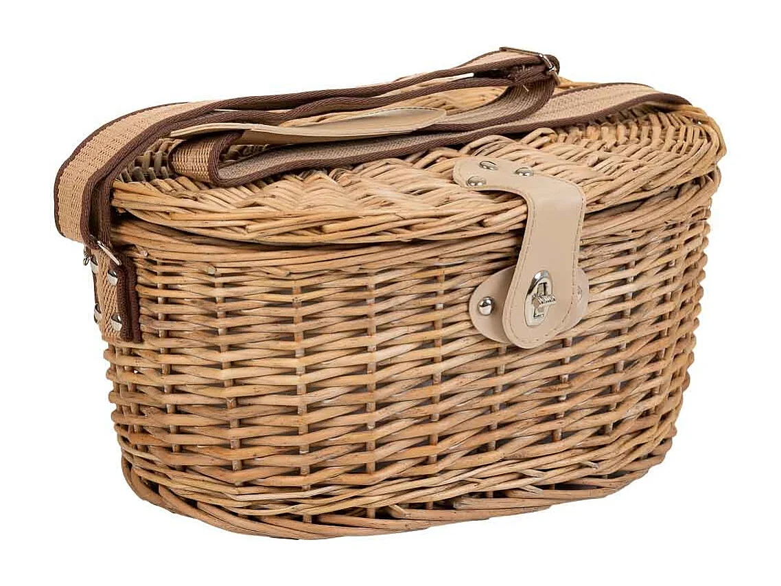 Cesta de piquenique marrom 38x26x18