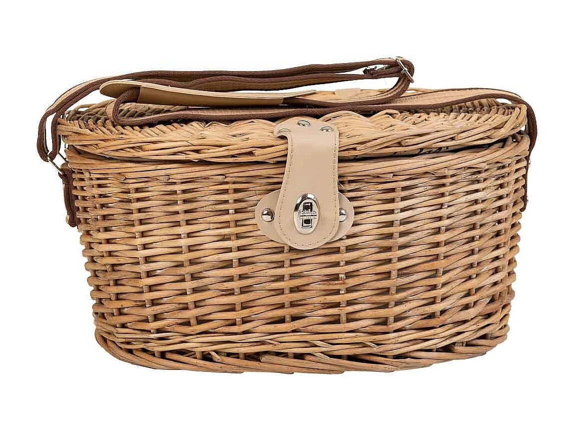 Cesta de piquenique marrom 38x26x18