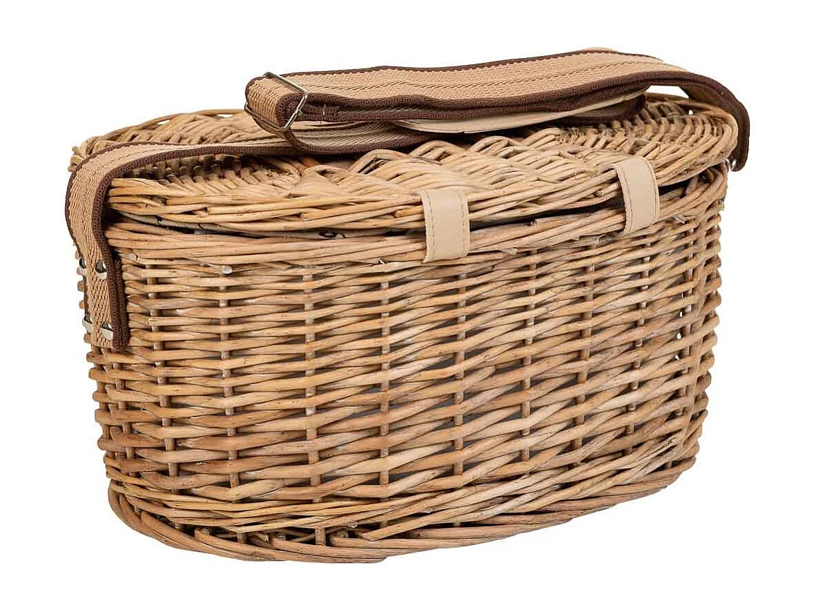 Cesta de piquenique marrom 38x26x18
