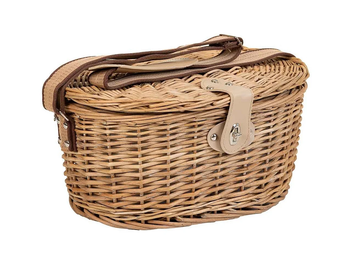 Panier pique-nique marron 38x26x18h