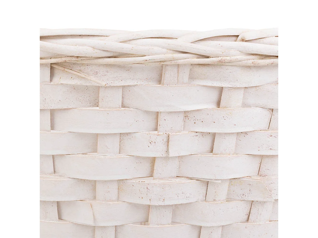 Cesto de mimbre blanco 54x41x35/42
