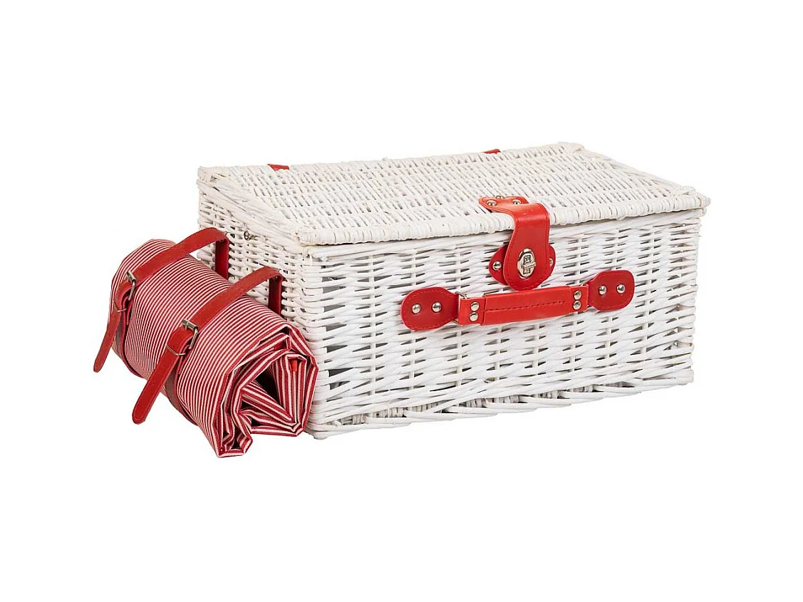 Cesto pic-nic bianco 44x30x20h