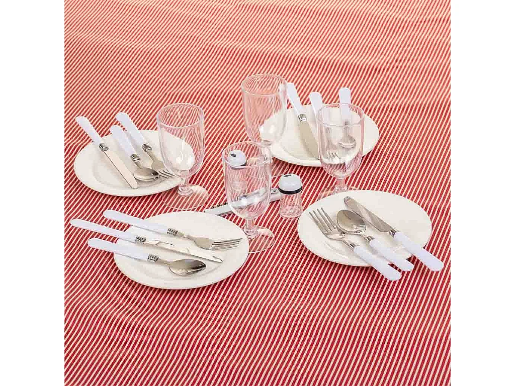 Cesta de picnic blanca 44x30x20