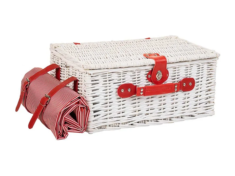 Cesto pic-nic bianco 44x30x20h