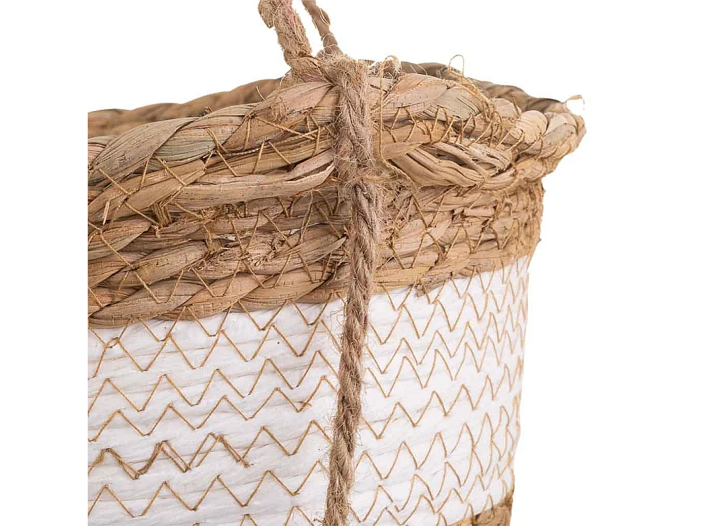 2 cestos colgantes color marrón