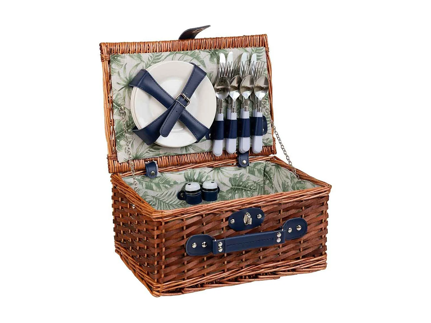 Cesta de piquenique marrom 38x26x19