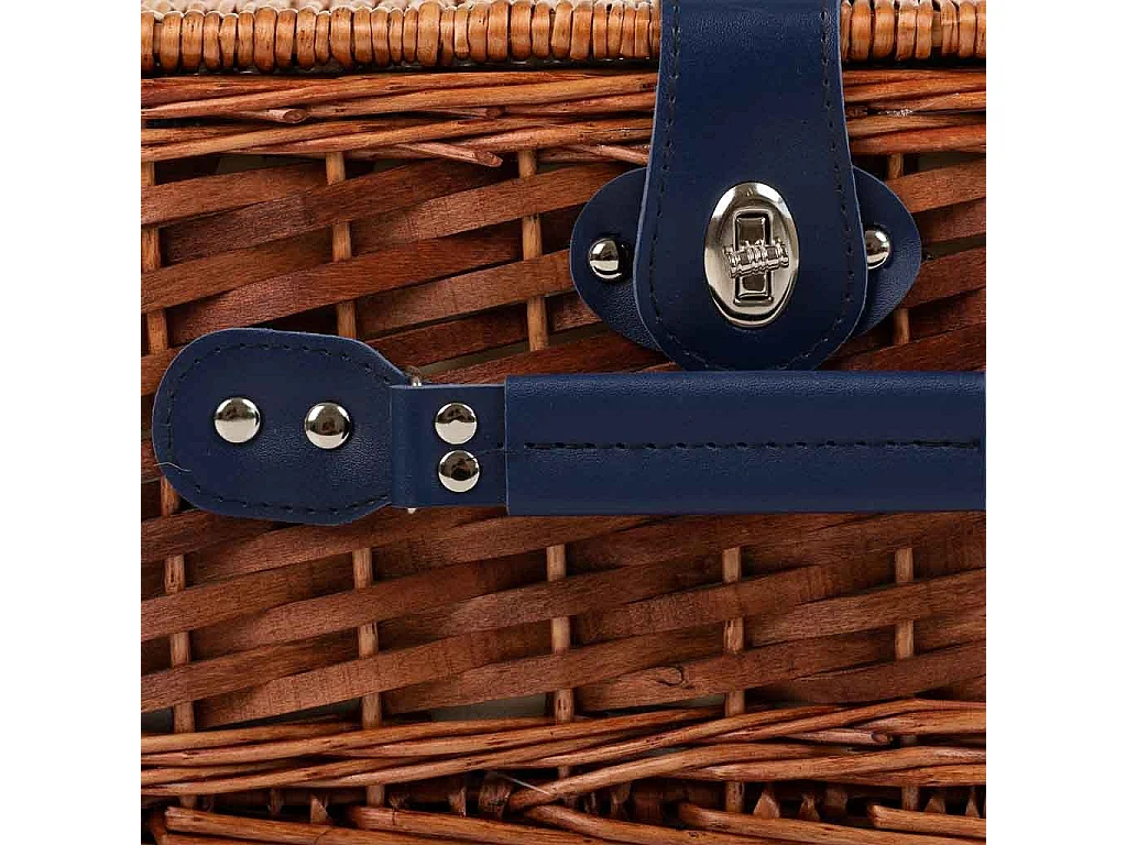 Cesta de piquenique marrom 38x26x19