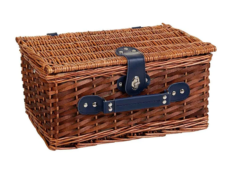 Brauner Picknickkorb 38x26x19h cm