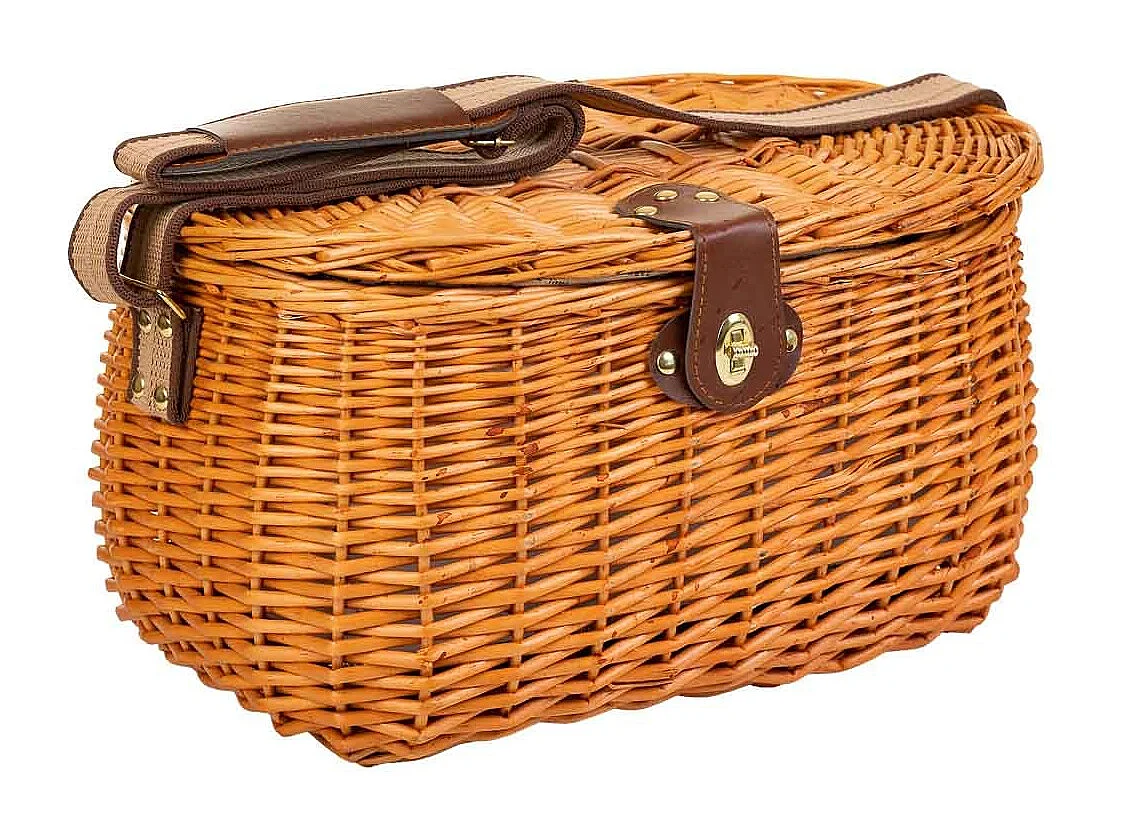 Brauner Picknickkorb 40x28x22h cm