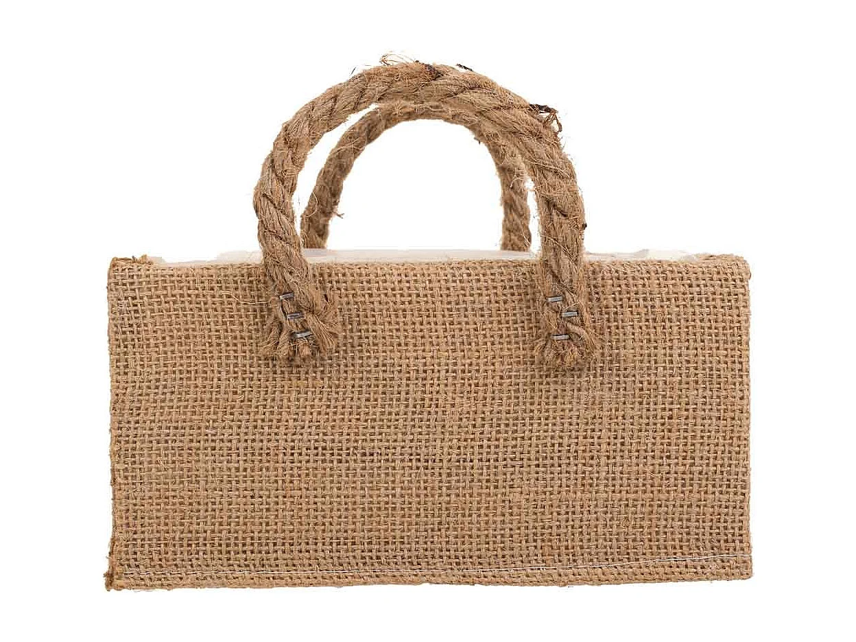 Cesto de fio de tecido marrom 18x18x9,5