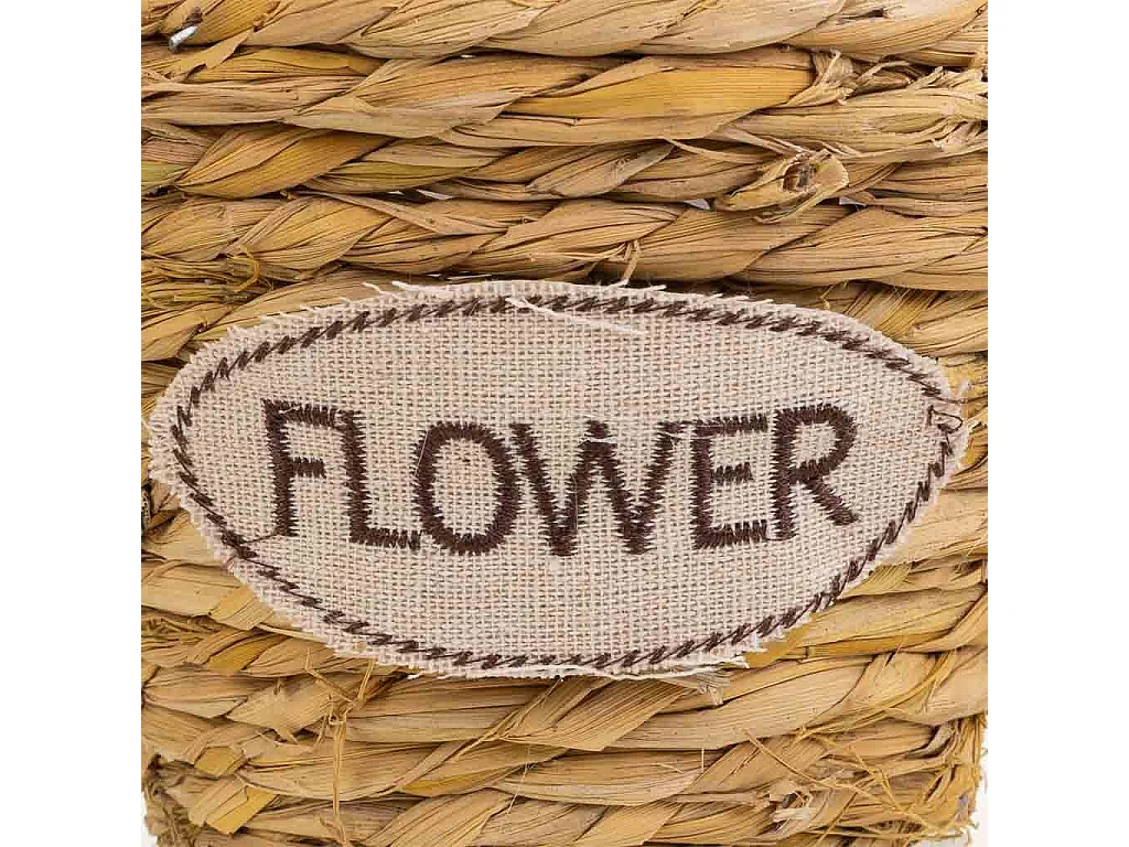 BraunerKorb aus geflochtenem Seil, D19x12h cm