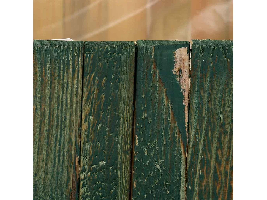 Set mit 2 grünen quadratischen Holzkörben