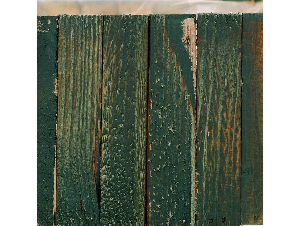 Set mit 2 grünen quadratischen Holzkörben