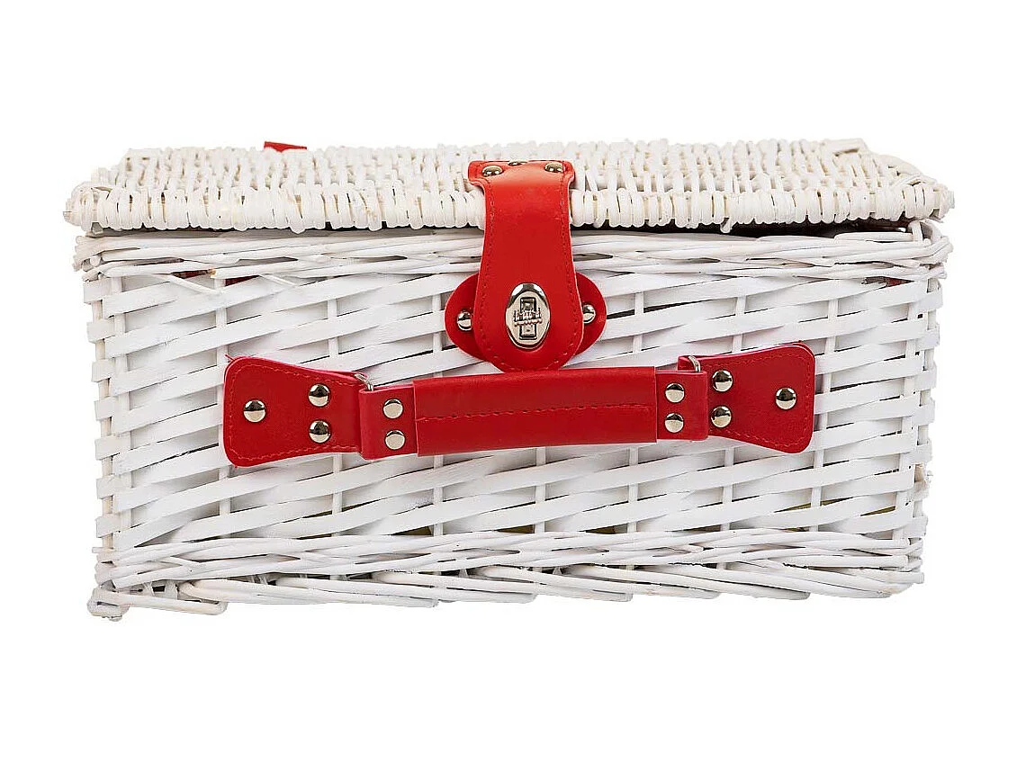 Weißer Picknickkorb 40x28x19h cm