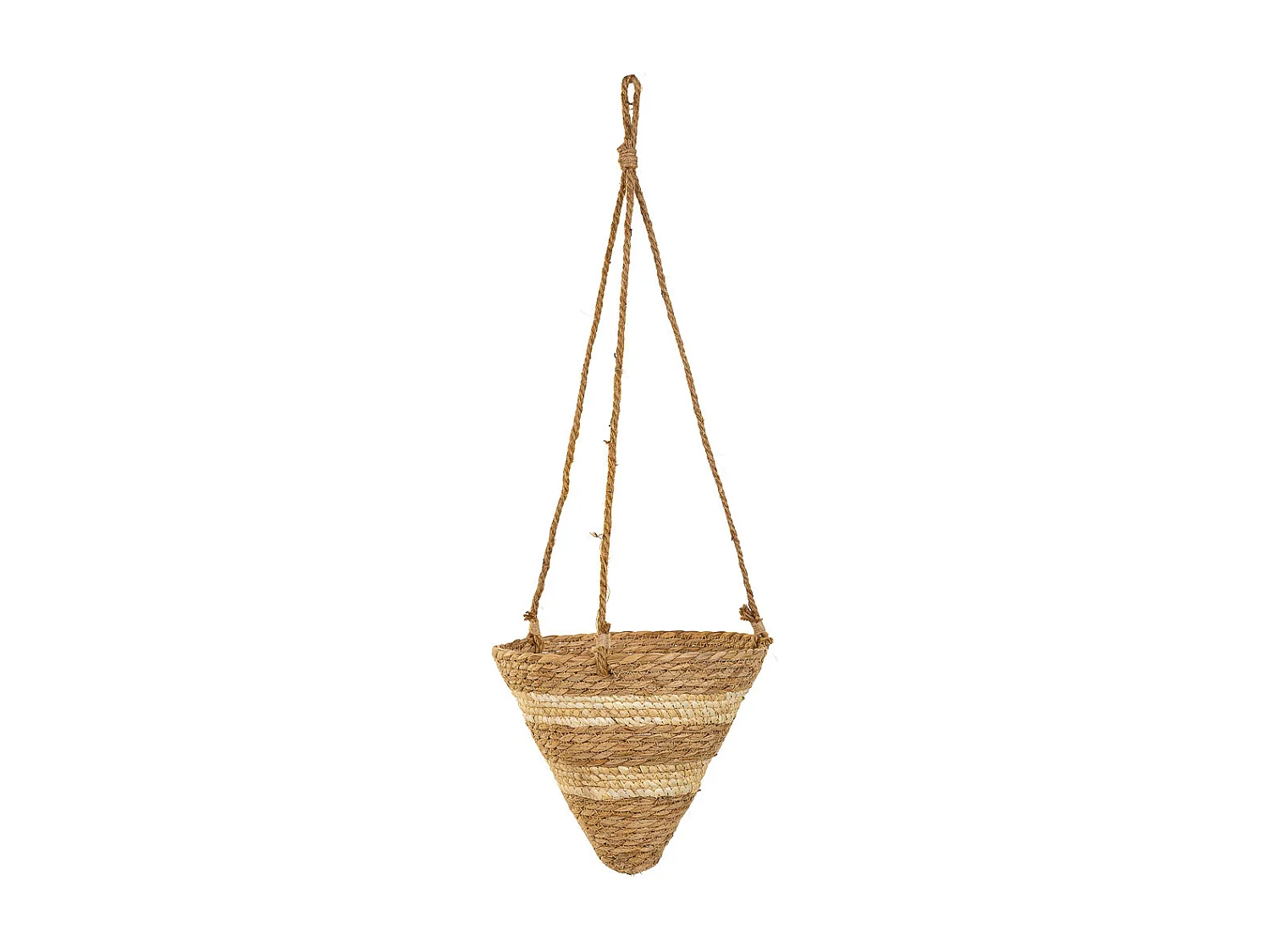 Cestini pensili in fibra naturale marrone d26x25h-d22x18h