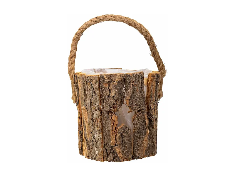 Cesto in legno marrone d13x13h