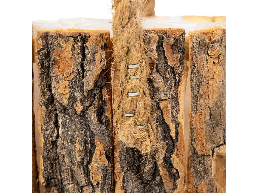 Brauner Holzkorb d13x13h cm