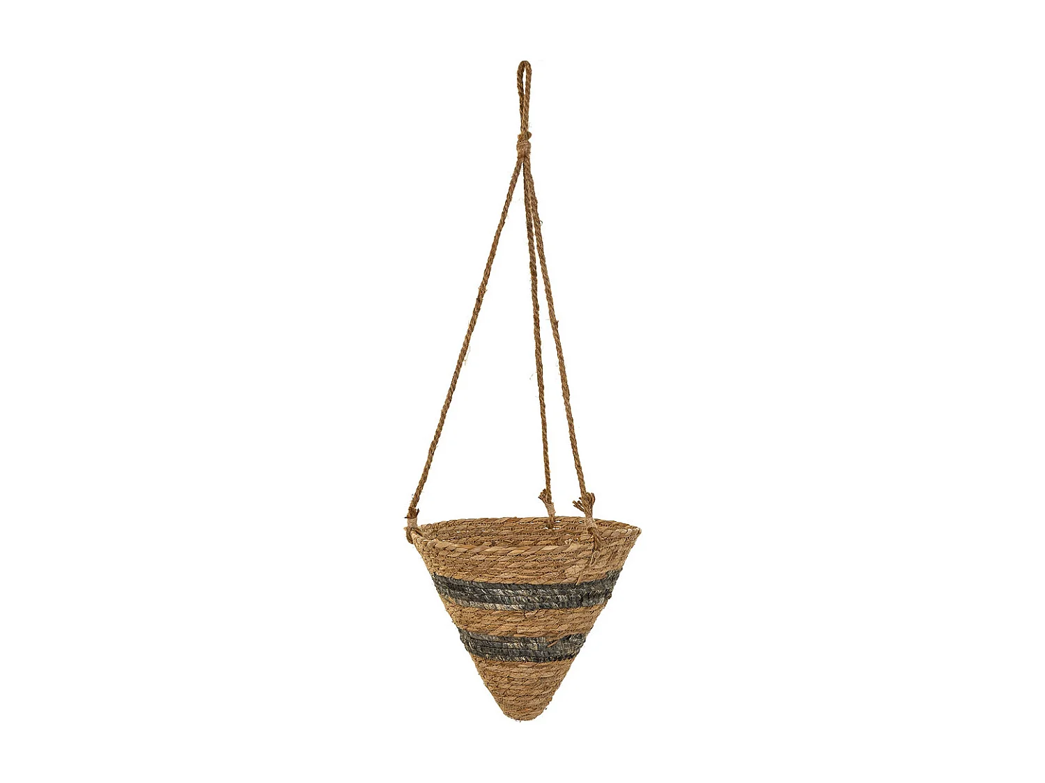 Cestini pensili in fibra naturale marrone d26x25h-d22x18h