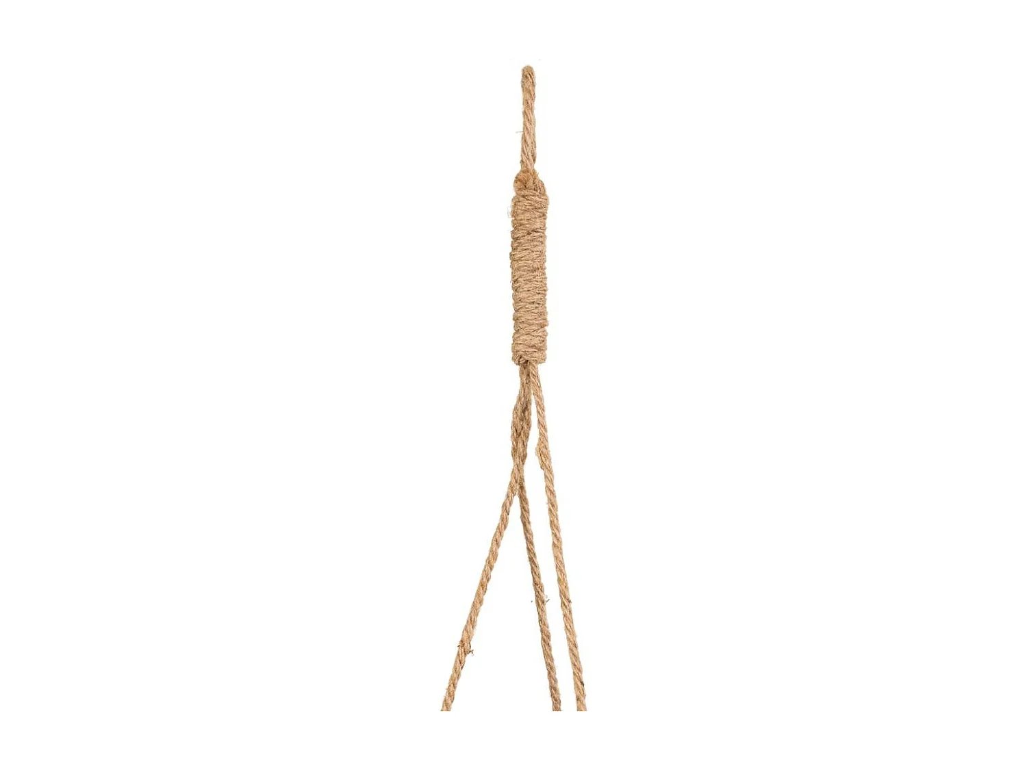 Set di 3 cestini sospesi in fibra naturale marrone
