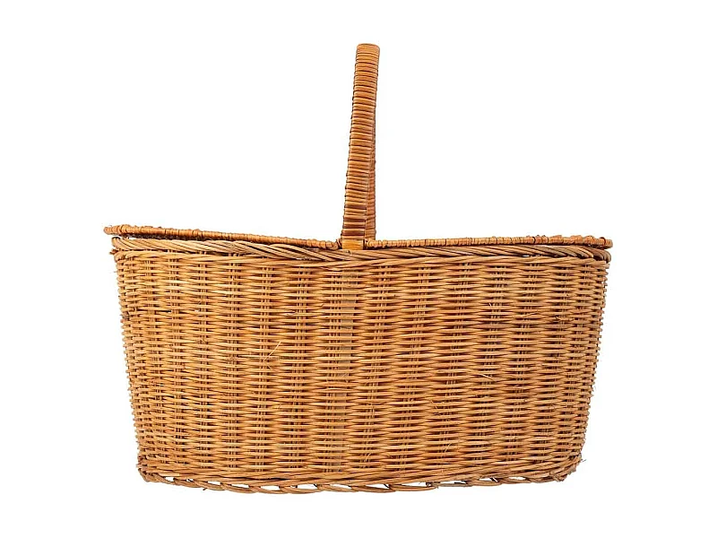 Panier pique-nique en osier marron 45x35x21-38h