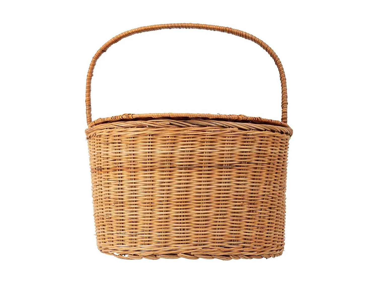 Panier pique-nique en osier marron 45x35x21-38h