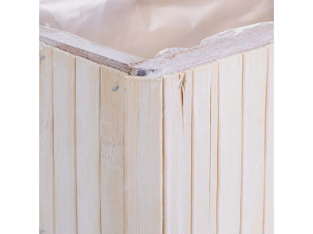 Cesto retangular de madeira marrom 30,5x14,5x11