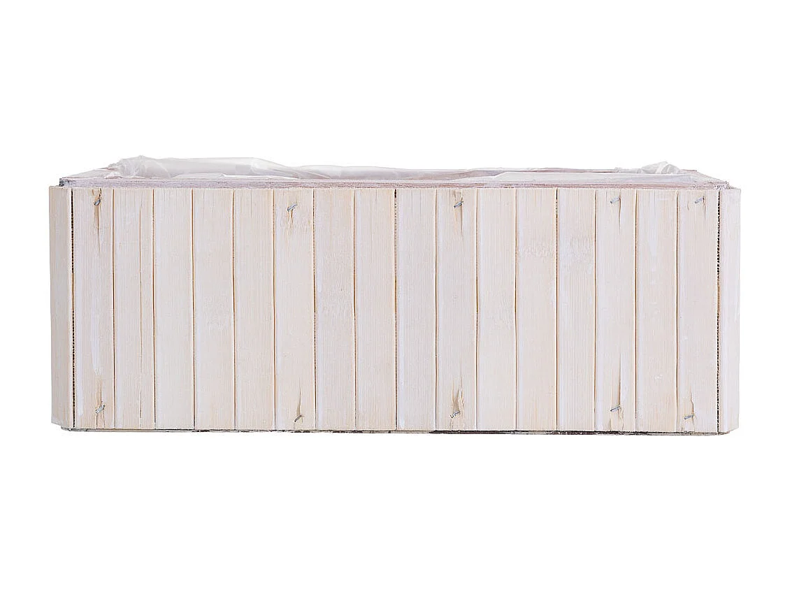 Panier rectangulaire en bois marron 30.5x14.5x11h
